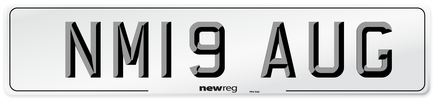 NM19 AUG Number Plate from New Reg